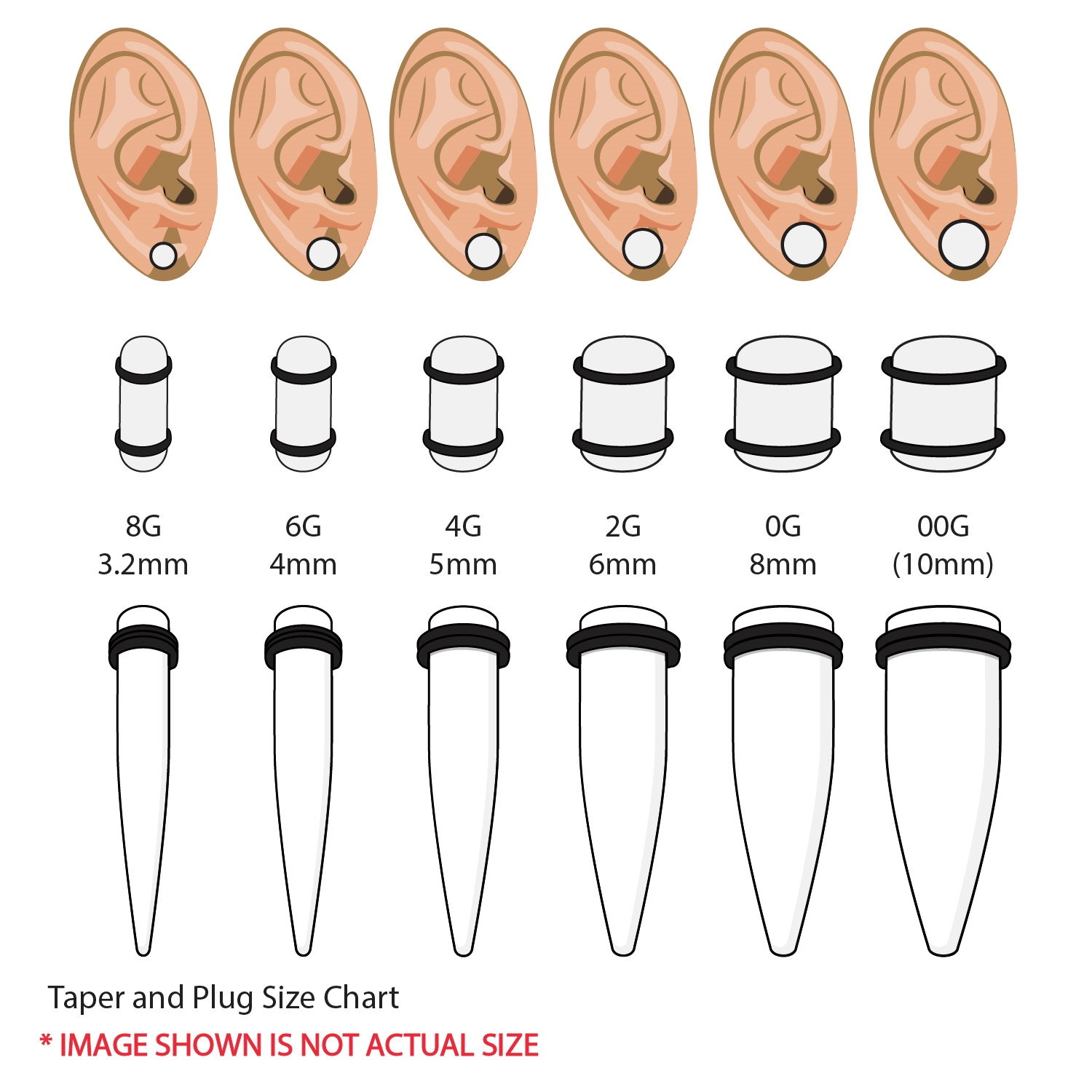 Bodyj4you 36pc Gauges Kit Ear Stretching 8g 00g Spiral Tapers Plugs Piercing Set Ebay